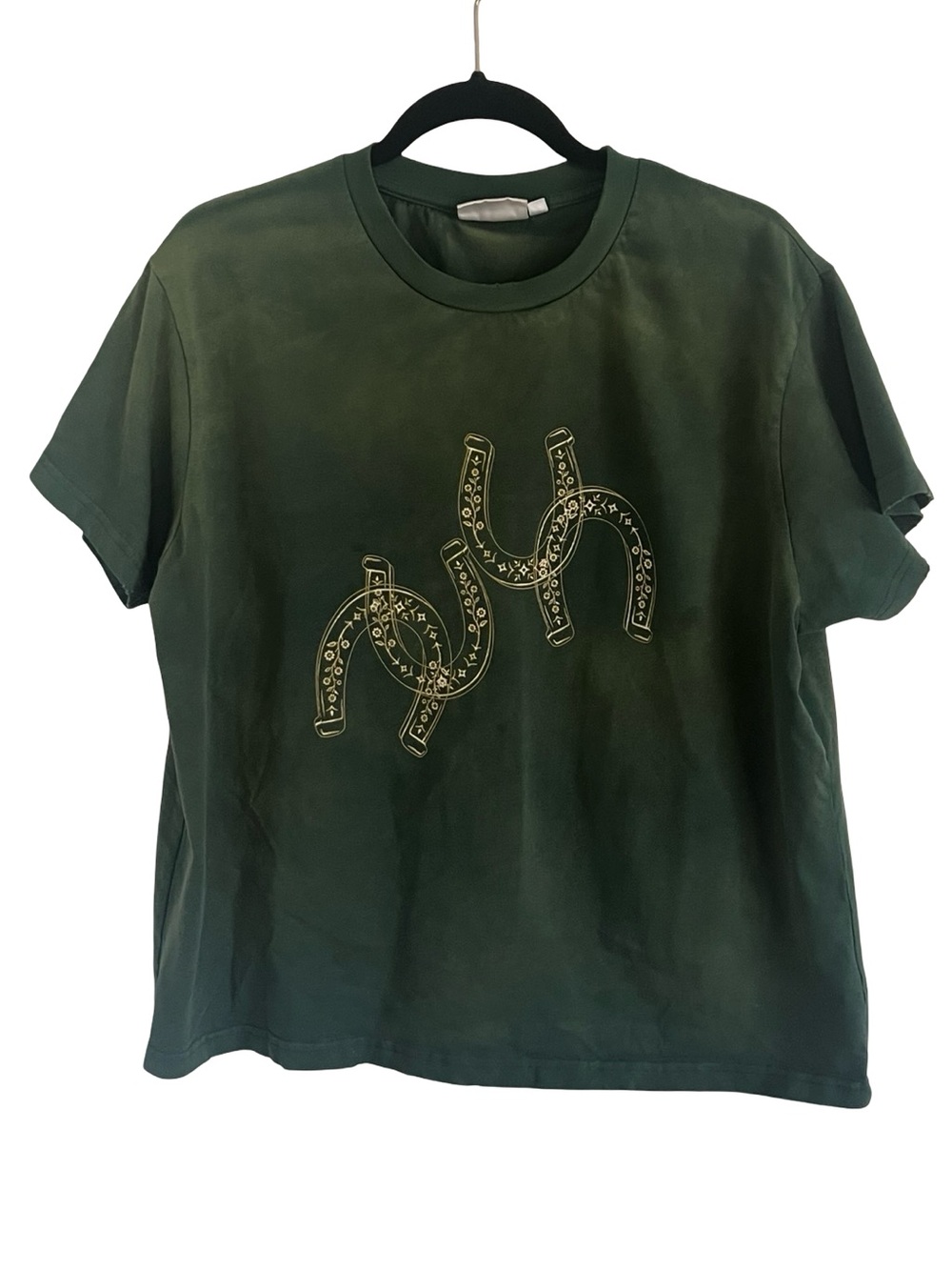 Found x Revolve Green Lucky Horseshoe T Shirt Tee Small